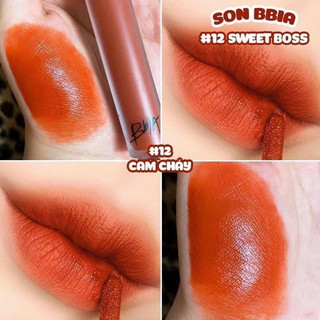 Son Kem Lì BBIA Last Velvet Lip Tint 12 - Cam Cháy Chuẩn Auth 100%