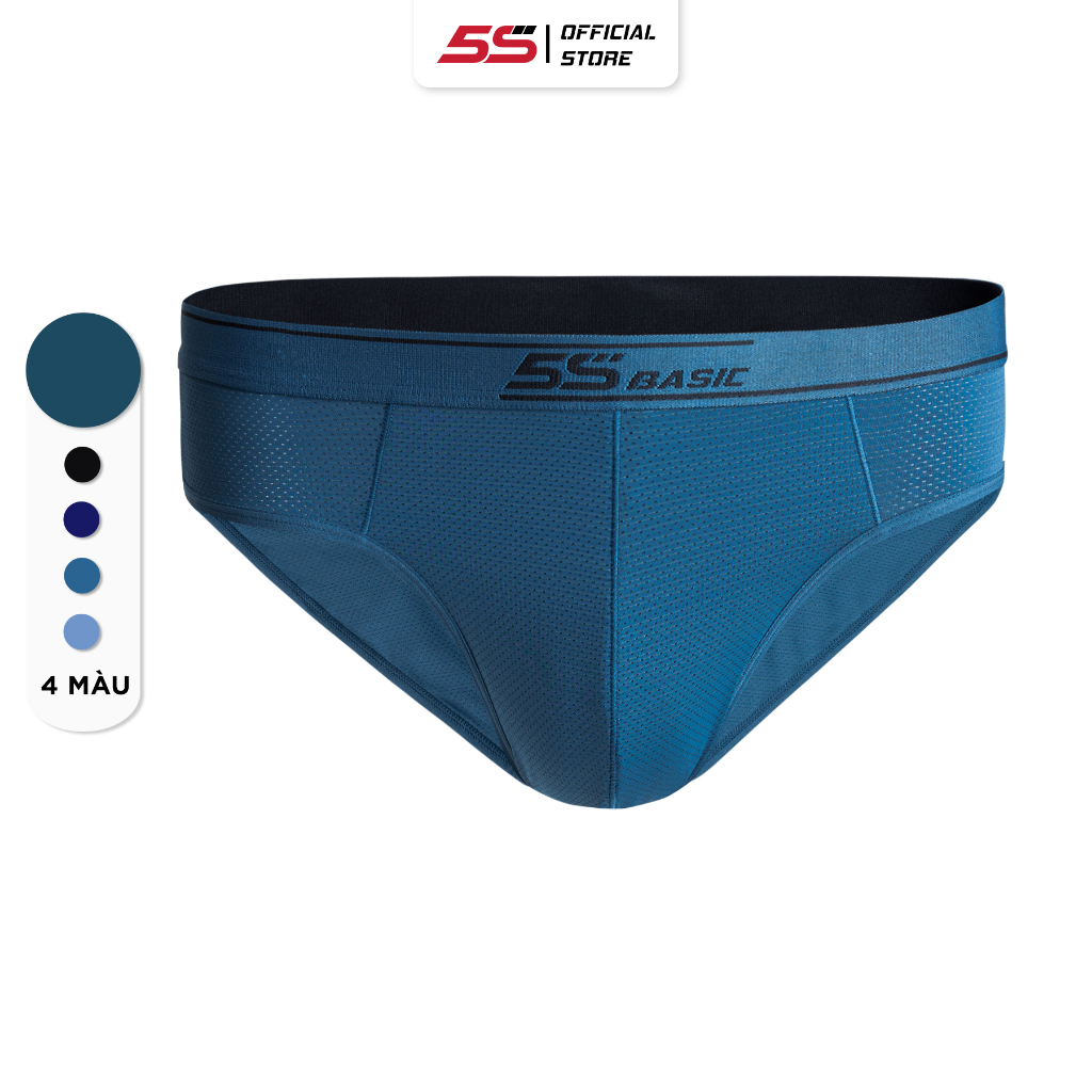 Quần Sịp Nam Tam Giác Màu Xanh Đậm 5S FASHION, Mềm Mịn, Thoáng Khí, Thiết Kế Cạp Co Giãn Không Hằn Da (BRF23001)