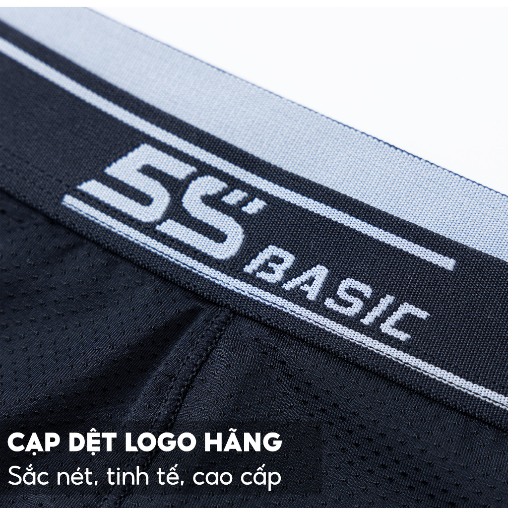 Quần Sịp Nam Boxer 5S FASHION Màu Xanh Đá, Chất Mềm Mại, Co Giãn, Thiết Kế Dệt Thoáng Khí, Dễ Chịu