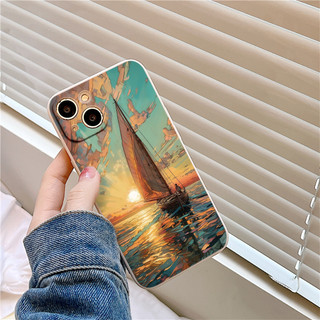 Ốp Điện Thoại con thuyền ra khơi Cho iPhone 14 Pro max 13 Pro max 12 Pro max 11 Pro max xr xs max eh286