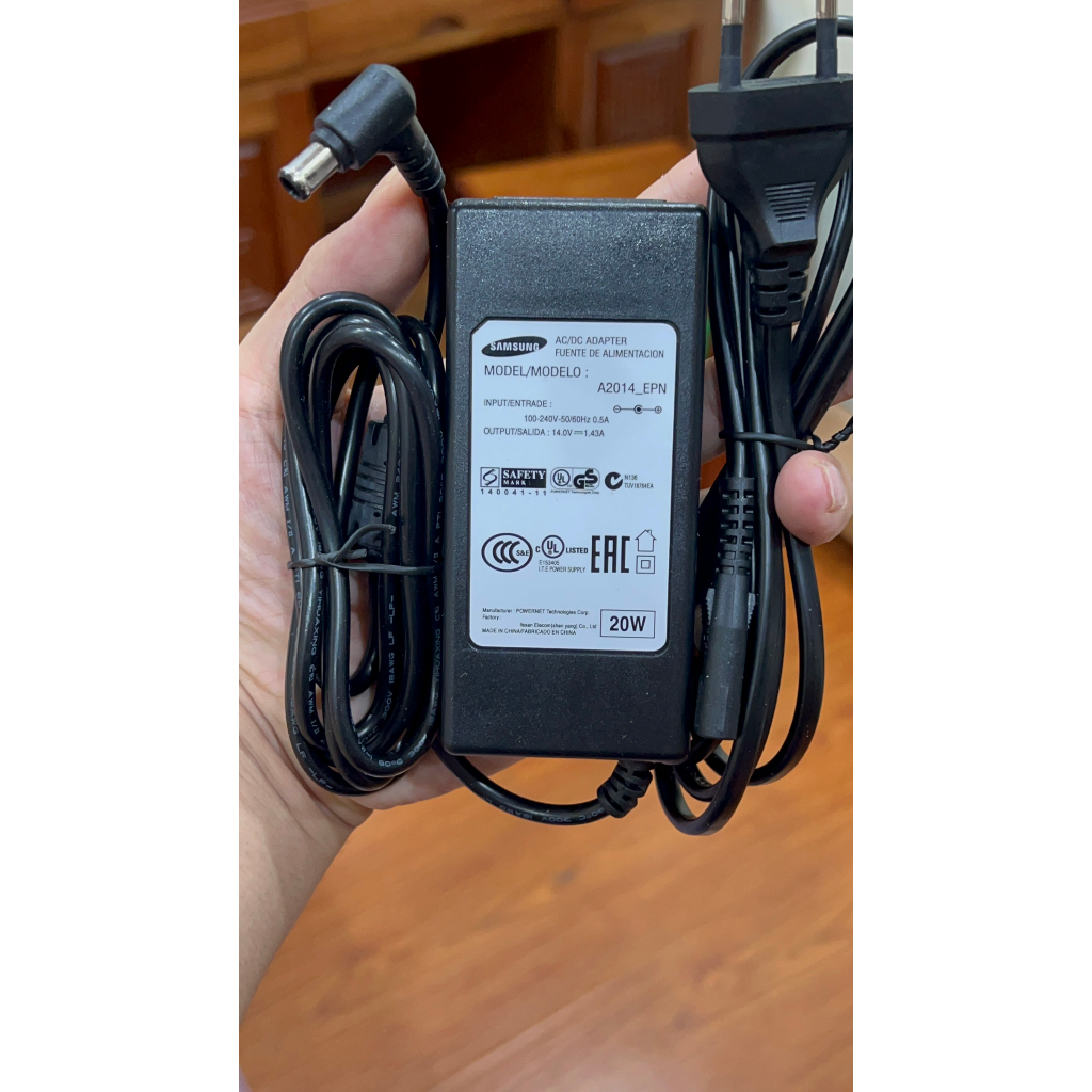 Dây nguồn màn hình LCD & LED Monitor samsung 14v 1.43a 20w chính hãng