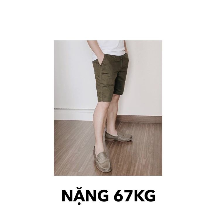 Quần short Nam lưng thun, chất kaki cotton, hàng chính hãng AGE2X, mềm mát