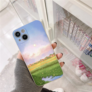 Ốp Điện Thoại Mềm Chống Sốc In Hình cánh đồng quê 14 13 12 11 Pro Max X Xr Xs Max 8 7 6 6s Plus eh296