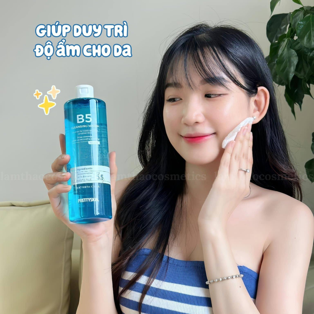 Nước Tẩy Trang B5 Prettyskin Dành Cho Da Nhạy Cảm, Da Treatment, Tẩy Sạch Dịu Nhẹ 500ml