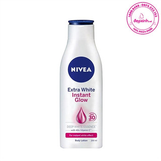 Sữa dưỡng thể sáng da tức thì nivea extra white instant glow spf30 pa++200ml