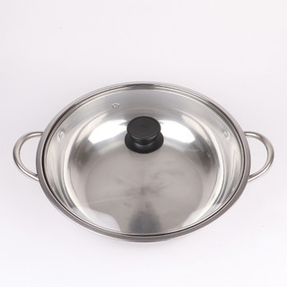 NỒI LẨU INOX NẮP KÍNH SIZE 26CM CÓ TAY CẦM