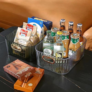 Khay Nhựa  (449) Trong Suốt Đựng Mỹ Phẩm Có Tay Cầm Đa Năng Trang Trí Bàn