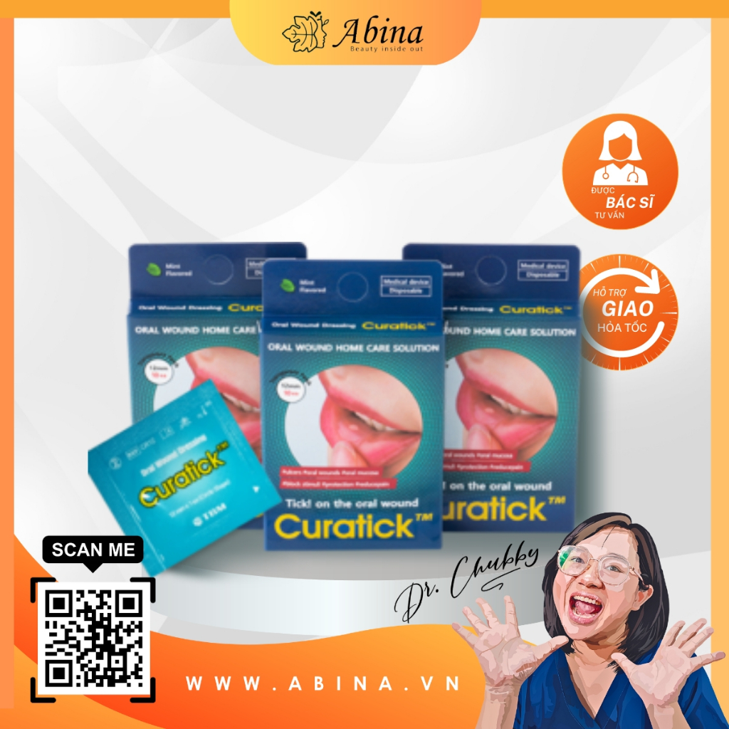 Miếng dán nhiệt miệng Curatick - Dr Chubby