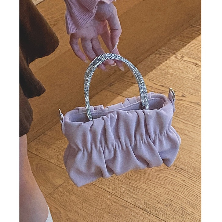 Túi đeo chéo đính đá hình đám mây phong cách thời trang mã T34