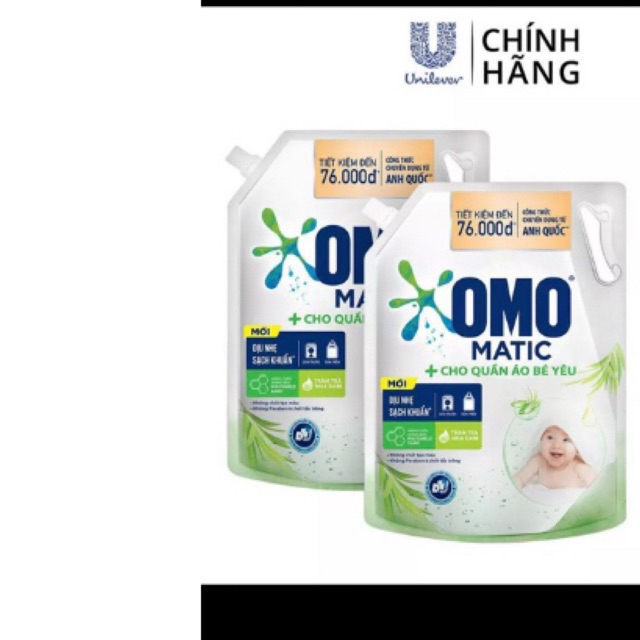 Nước giặt Omo Matic dịu nhẹ cho da túi 3.6kg