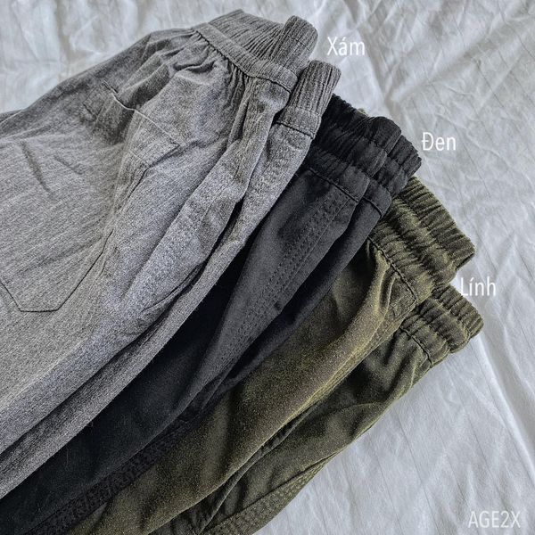 Quần short Nam lưng thun, chất kaki cotton, hàng chính hãng AGE2X, mềm mát