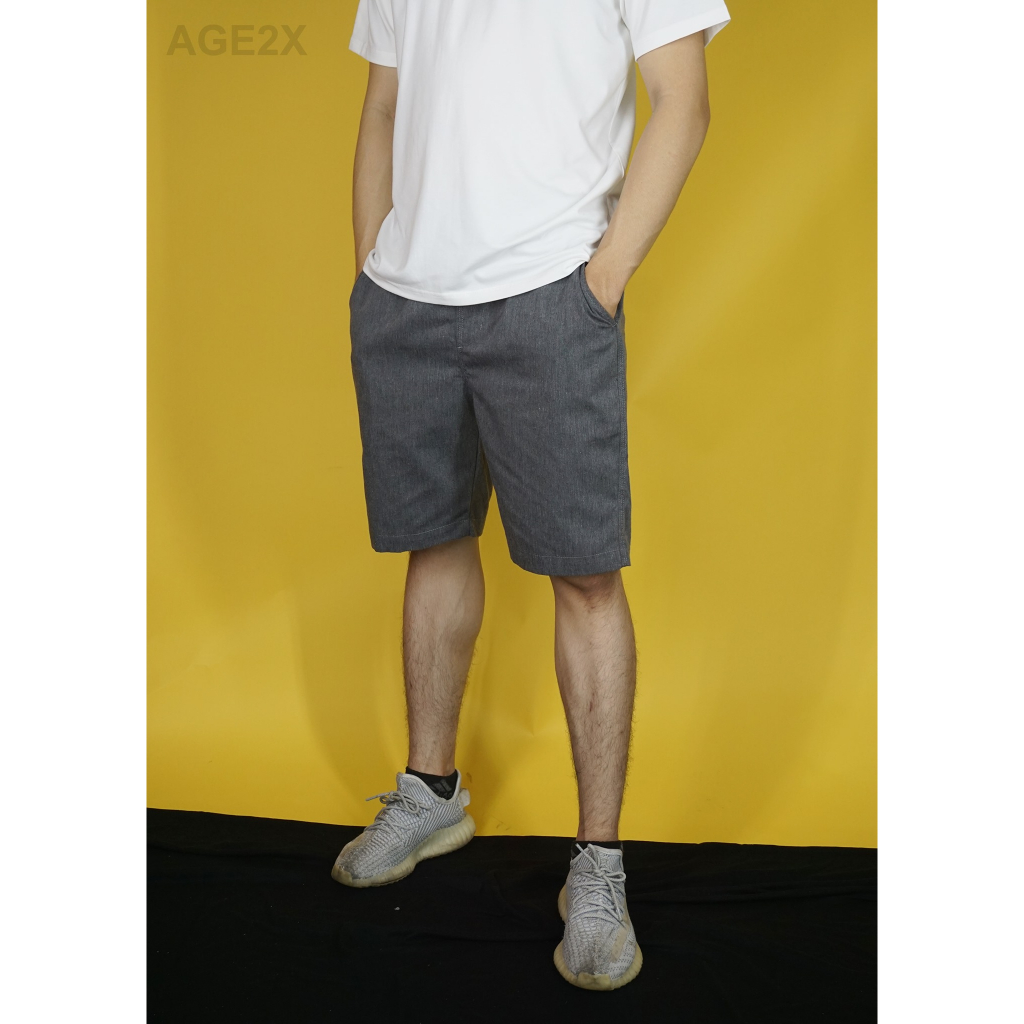Quần short Nam lưng thun, chất kaki cotton, hàng chính hãng AGE2X, mềm mát