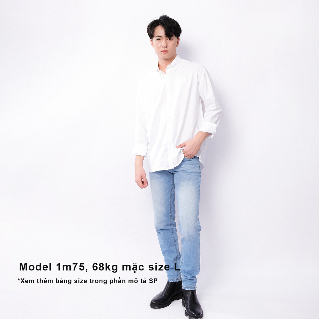 Áo sơ mi nam Oxford dài tay 100% Cotton USA fit form, thoáng mát trẻ trung Umebay USM390