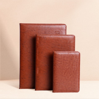 LINOTE Sổ tay ghi chép A6-A5-B5 Happy Diary bìa da làm sổ doanh nghiệp sang trọng, dòng kẻ ngang