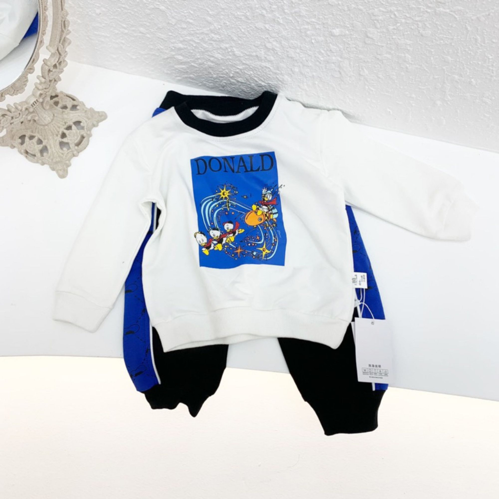 Bộ Thu Đông Bé Trai Tay Dài Chất Liệu Vải Dày Ấm Áp QCCC - Mã 789 790