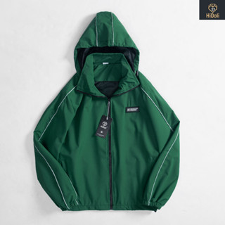 Áo gió phối phản quang tay và mũ mới 2023