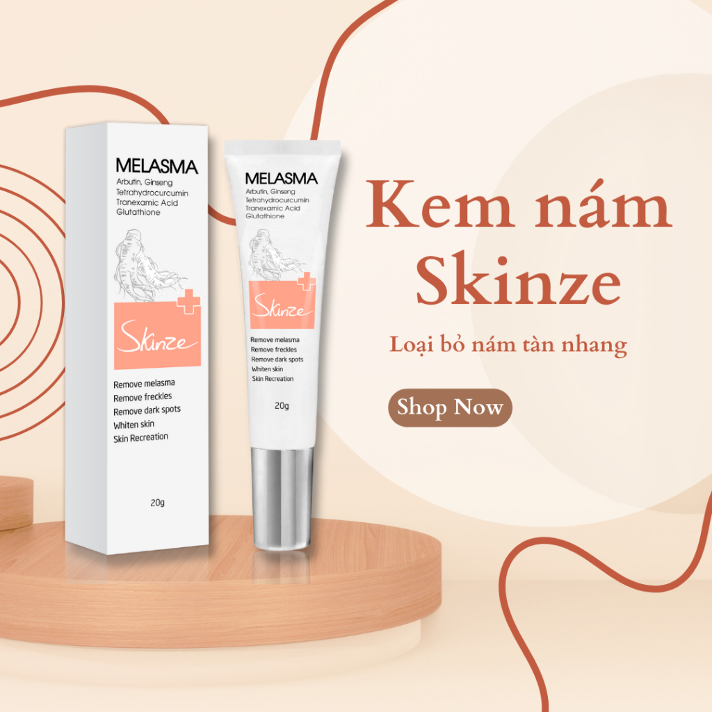 Kem Nám Tàn Nhang Skinze Xóa Nám Sạm Da Tái Tạo Da Mặt Arbutin Nhân Sâm Vitamin C BHA Retinol Niacinamide B3 B5