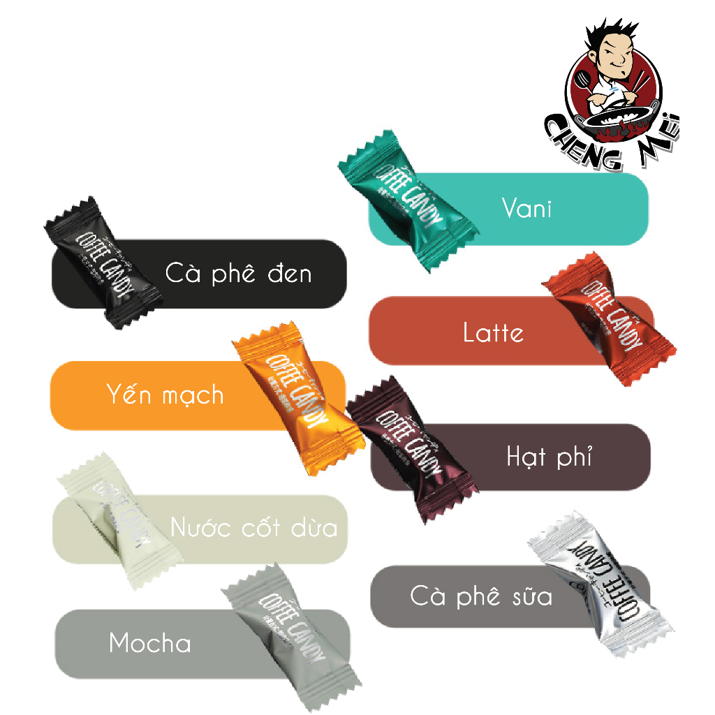 Kẹo Cafe Không Đường / Kẹo Ăn Kiêng / Cà Phê/ Cà Phê Sữa