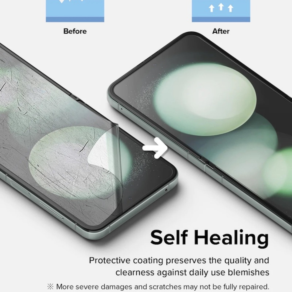 Bộ Dán Dẻo Màn Hình Trong Suốt Ringke Dual Easy Film Dành Cho Samsung Galaxy Z Flip 5  - Hàng Chính Hãng