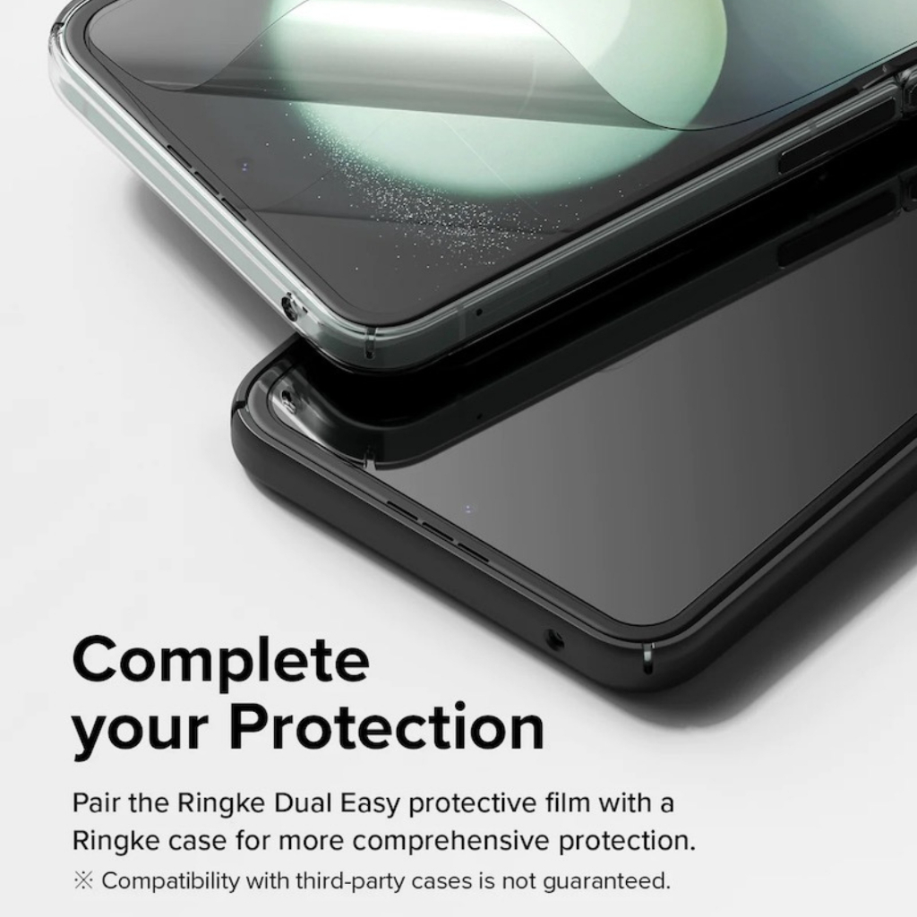 Bộ Dán Dẻo Màn Hình Trong Suốt Ringke Dual Easy Film Dành Cho Samsung Galaxy Z Flip 5  - Hàng Chính Hãng