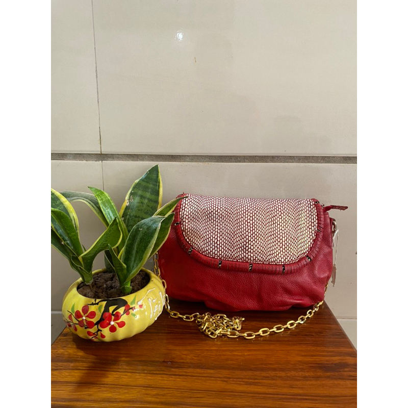 Túi si Mỹ da thật