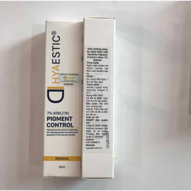Kem hỗ trợ sáng da ngăn ngừa thâm nám 7% Arbutin Hyaestic pigment control lotion 30ml