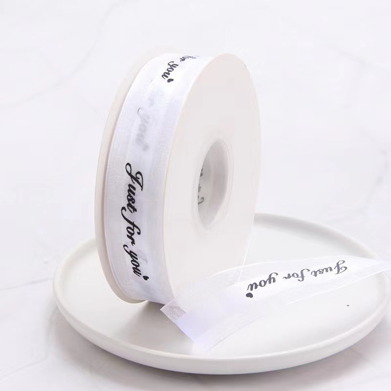 Ruy Băng Lụa In Chữ Just For You Dùng Trang Trí Hộp Quà, Gói Hoa, Trang Trí Lọ Chữa Lành Sáng Tạo