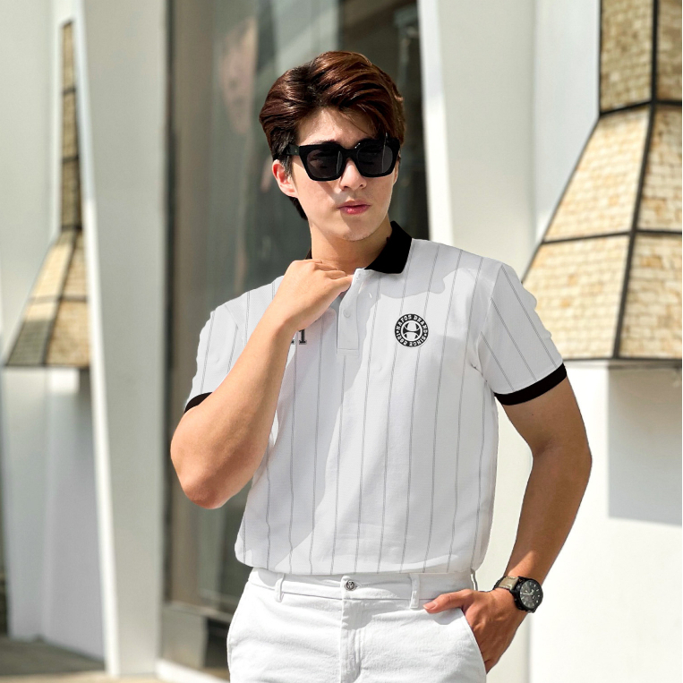 Áo polo nam HAFOS COBES vải Cotton dệt Waffle cao cấp