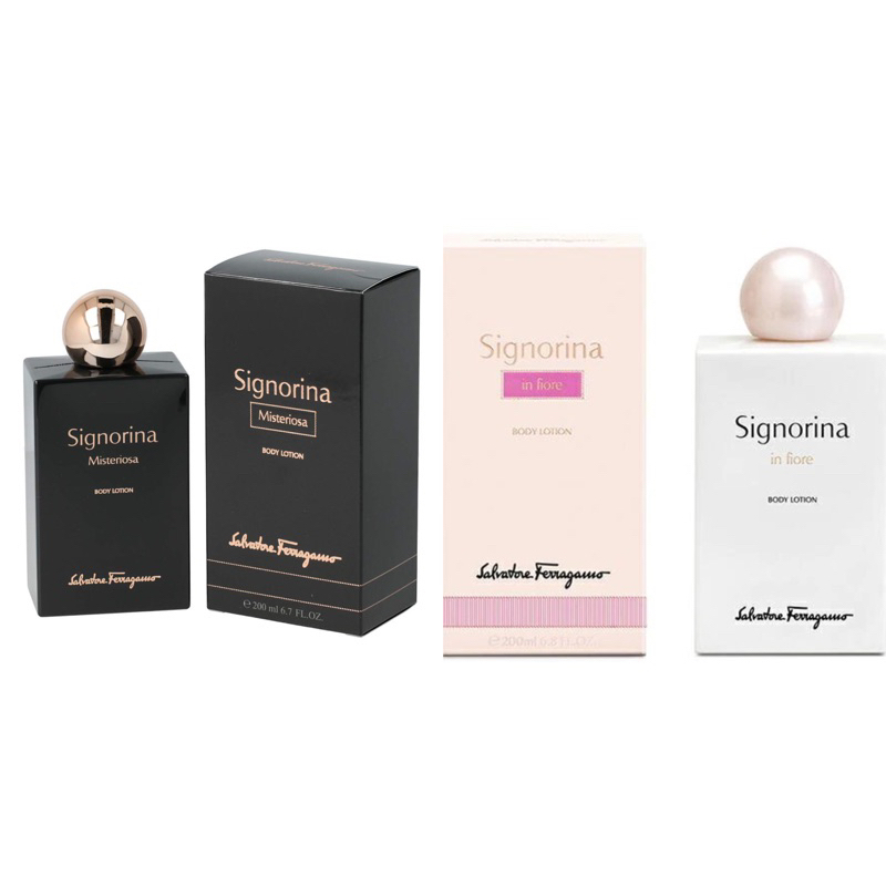 Body lotion Salvatore Ferragamo Signorina 200ml Fullbox, xuất xứ Italia