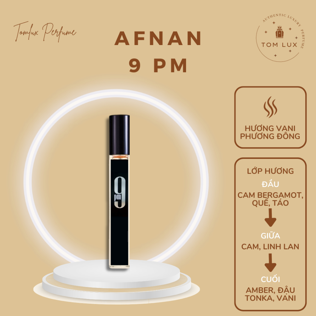 Nước Hoa Nam Afnan 9PM EDP TomLux 10ml