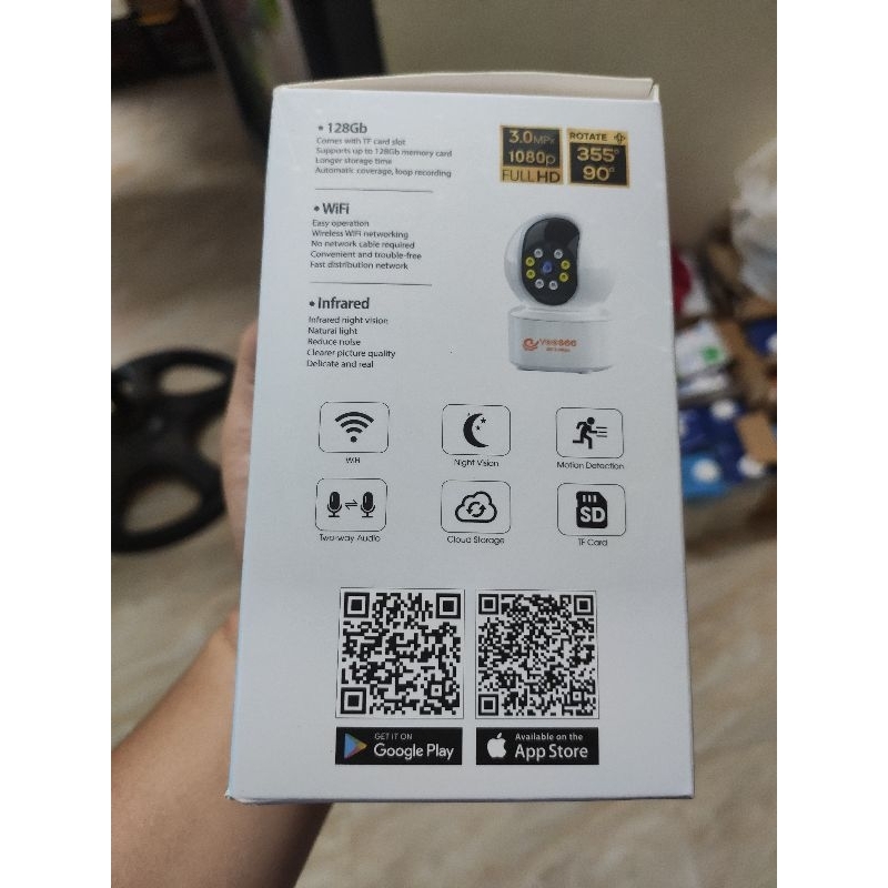 Camera Yoosee  xoay 360 độ, có đèn hồng ngoại, Full HD 1080P - Camera yoosee trong nhà | BH 6 Tháng