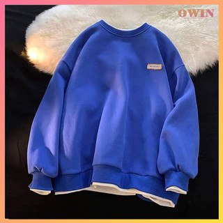 Áo sweater nam nữ unisex, áo nỉ bông dài tay form rộng basic ad02 - owin