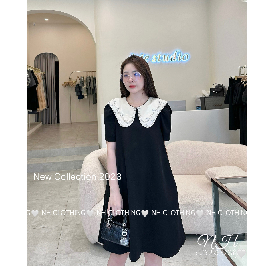 Váy cổ tầng đính đá sm