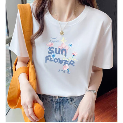 Áo phông nữ dáng rộng NA03 Sun Flower chất thun cotton Loza CT6419