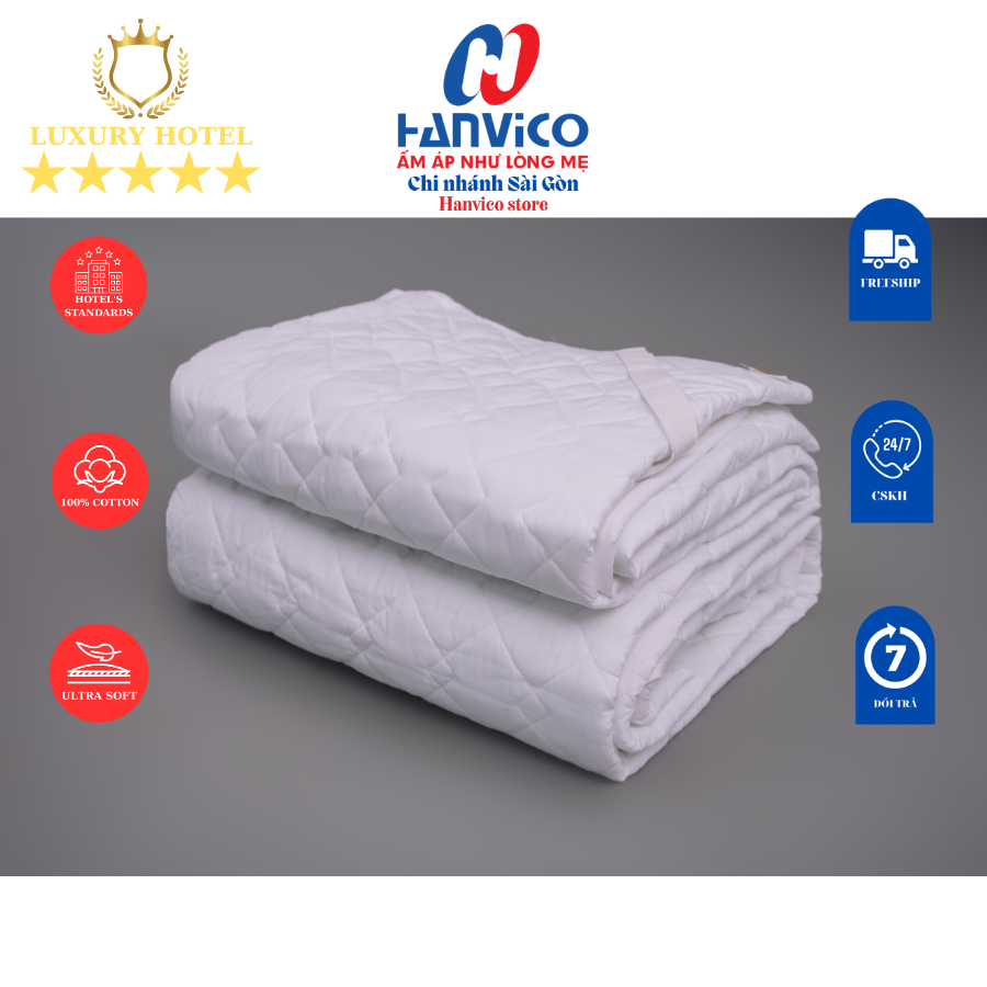Bảo vệ nệm Hanvico tiêu chuẩn khách sạn cao cấp (Tấm chống thấm)
