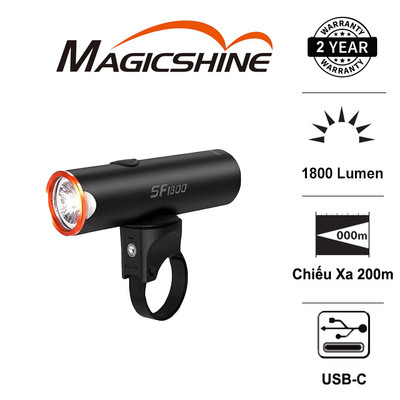 Đèn xe đạp MAGICSHINE SF1800 sáng 1800lm chiếu xa 200m pin sạc 5000mAh USB-C powerbank
