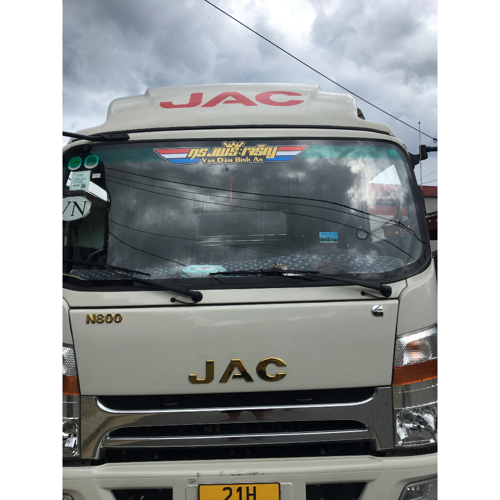 Tem VẠN DẶM BÌNH AN dán xe ô tô, xe tải, xe đầu kéo chữ Thái Lan