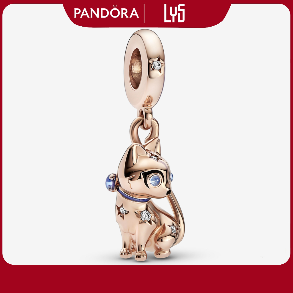 Charm Pandora Sparkling Pet Cat Dangle Charm 1278 - Bạc S925