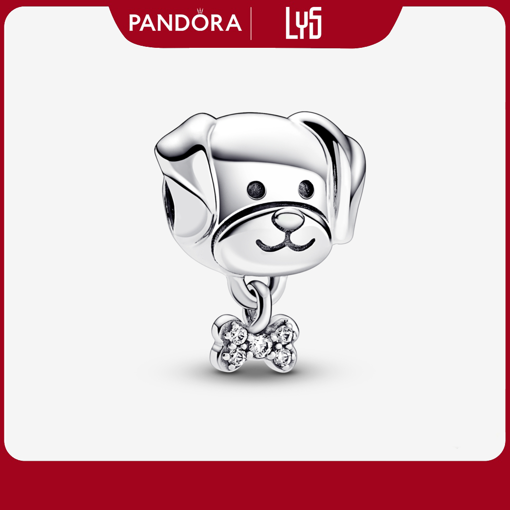 Charm bạc Pet Dog & Bone Charm 1168 - Bạc S925 Cao Cấp