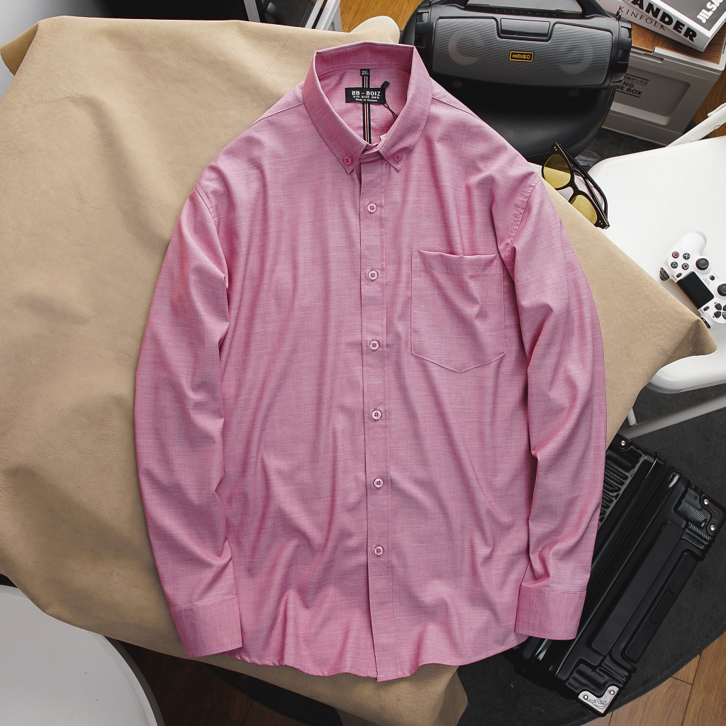 BIGSIZE - Áo Sơ mi nam BB - Boiz tay dài công sở nam cao cấp có túi form bigsize