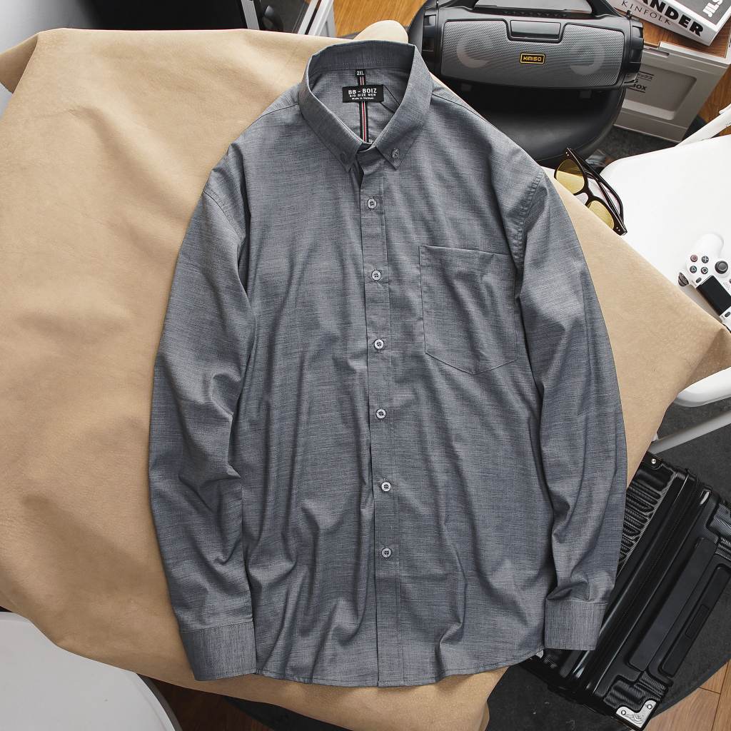 BIGSIZE - Áo Sơ mi nam BB - Boiz tay dài công sở nam cao cấp có túi form bigsize