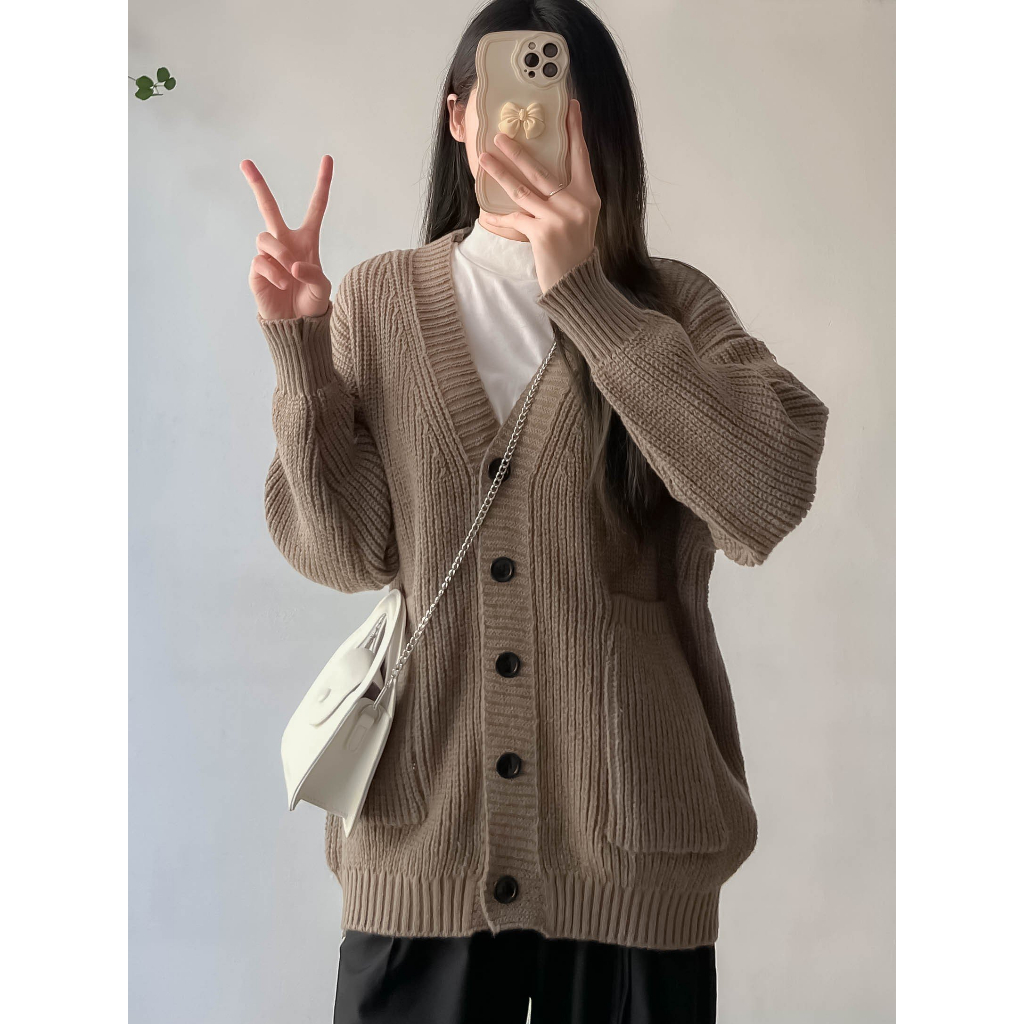 Áo len cardigan trơn - Retrostyle - CDG8836_P0K7