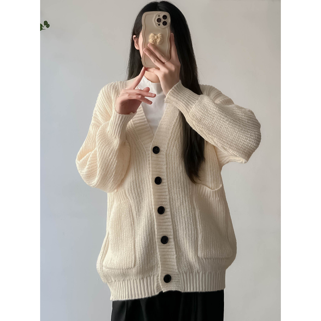 Áo len cardigan trơn - Retrostyle - CDG8836_P0K7