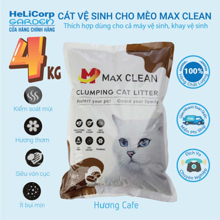 Cát mèo cafe max clean, cát vệ sinh cho mèo, cát đất sét max clean
