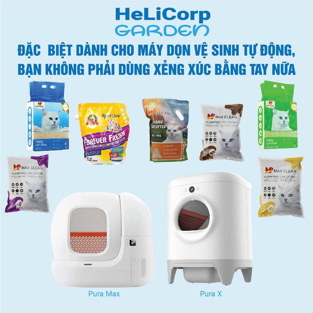 Cát Mèo Max Clean, Cát Vệ Sinh Cho Mèo Siêu Vón Cục Siêu Ít Bụi Khử Mùi Mạnh Mẽ, Siêu Tiết Kiệm