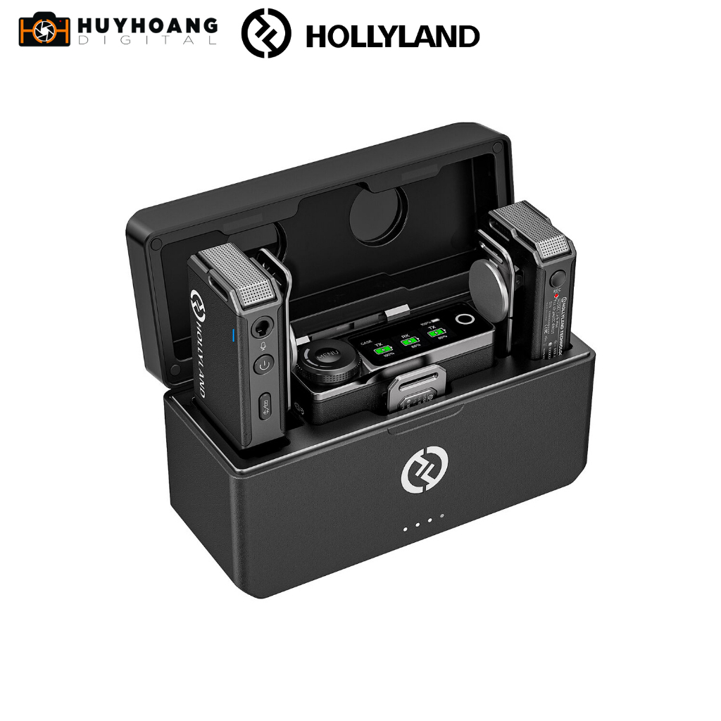 Microphone thu âm Hollyland LARK MAX Duo 2  - dùng cho điện thoại, máy ảnh