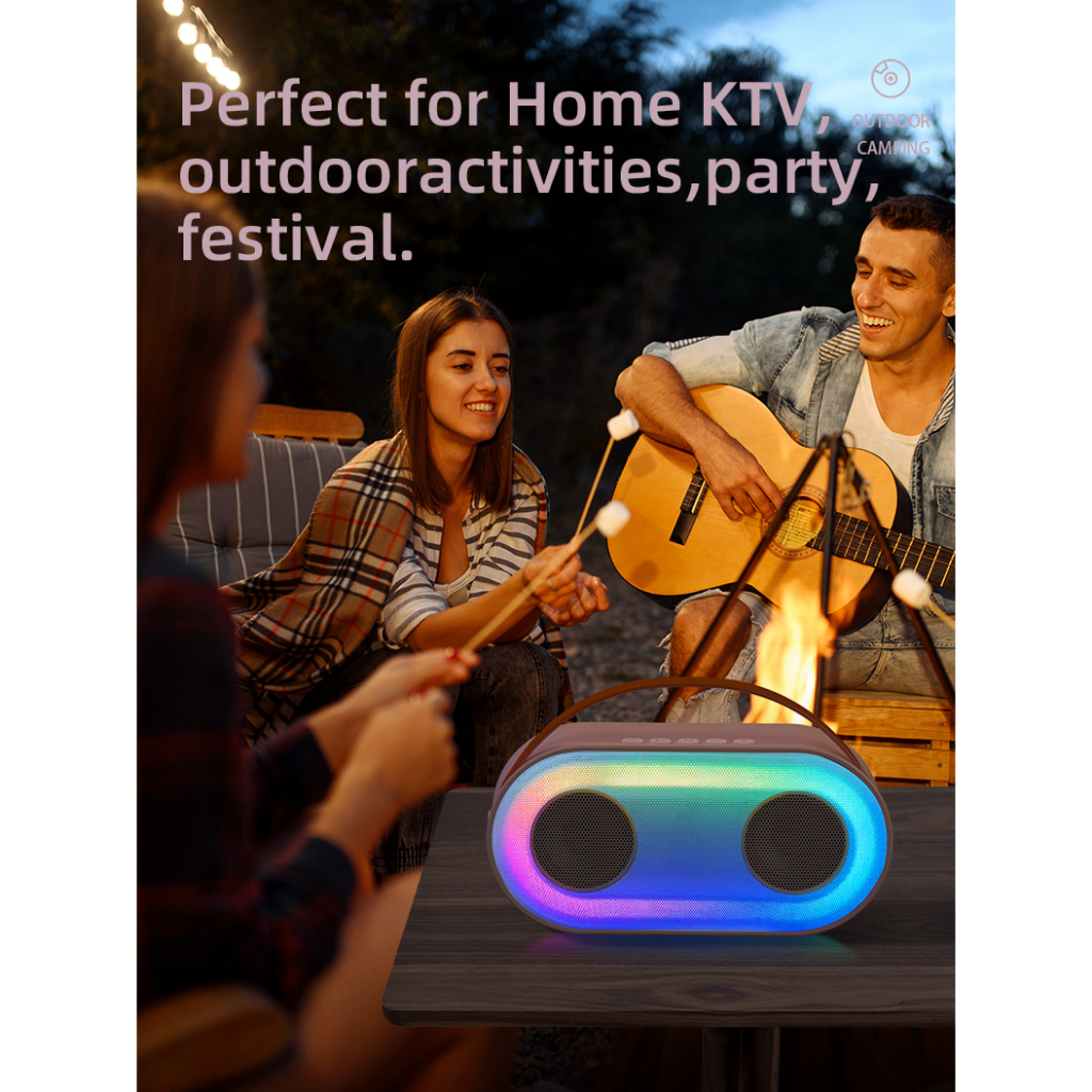 Loa Karaoke Bluetooth P6 KOLEAD Kèm 1 2 Micro Không Dây,Âm Thanh Siêu Hay,Sang Trọng Nhỏ Gọn Tiện Lợi,dễ dàng mang theo