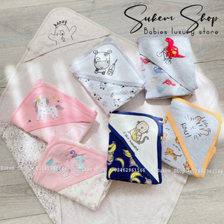 Ủ choàn/ chăn ủ có mũ cotton Little Duck