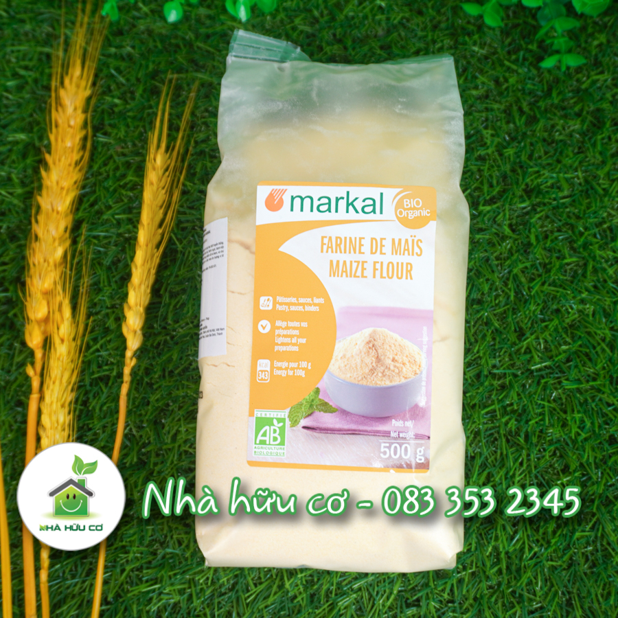 Bột bắp hữu cơ MARKAL 500g/100g - Date: 1/2025 - Nhà hữu cơ