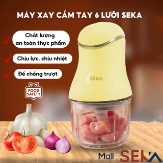 Máy Xay Đa Năng Mini 6 Lưỡi SEKA 300Ml SK 1396 Cối Thủy Tinh, Máy Xay Ăn Dặm Cho Bé, Xay Thịt Cháo, Sinh Tố, Tỏi Ớt